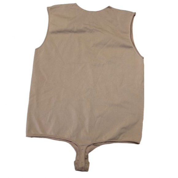 SKIMS Crew Neck Sleeveless Bodysuit Tiger's Eye Beige Second Skin Stretchy 2X/3X - Picture 8 of 8